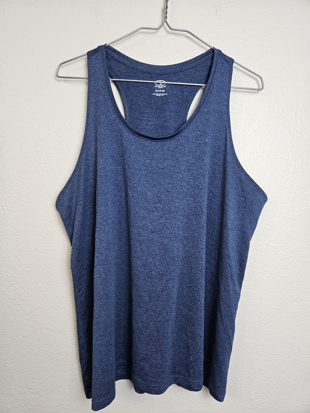 Athletic Works Men’s Heather Navy Racerback Tank Top XL